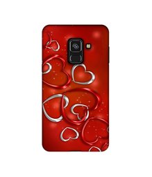 Amazon Brand - Solimo Designer Hearts UV Printed Soft Back Case Mobile Cover for Samsung Galaxy A8 Plus