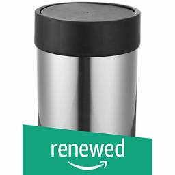 (Renewed) AmazonBasics Stainless Steel Dustbin, Black