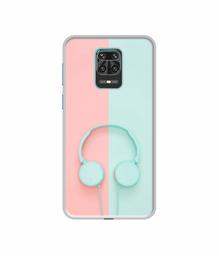 Amazon Brand - Solimo Designer Head Phone UV Printed Soft Back Case Mobile Cover for Mi Redmi Note 9 Pro Max