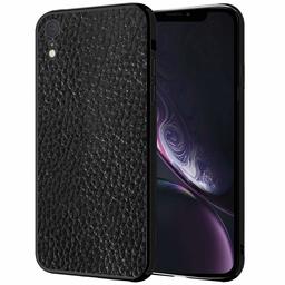 Amazon Brand - Solimo Designer Leather Texture Printed Hard Back Case Mobile Cover for Apple iPhone XR (D225)