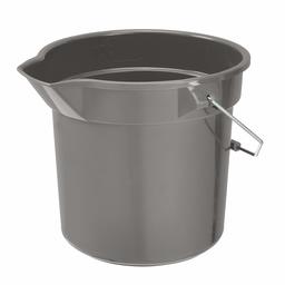 AmazonCommercial 14 Quart Plastic Cleaning Bucket, Grey - 4-pack