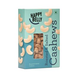 Happy Belly Roasted and Salted Cashews, 250g