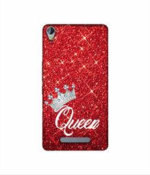 Amazon Brand - Solimo Designer Queen On Red Glitter 3D Printed Hard Back Case Mobile Cover for Micromax Canvas Juice 3Plus Q394