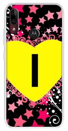 Amazon Brand - Solimo Designer Multicolor Heart Pattern Alphabet-I Printed Soft Back Case Mobile Cover for Motorola Moto E6s / Motorola Moto E6 Plus