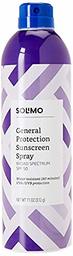 Amazon Brand - Solimo General Protection Continuous Sunscreen Spray Broad Spectrum SPF 50, 11 Ounce