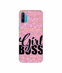 Amazon Brand - Solimo Designer Girl Boss On Pink Sparkle 3D Printed Hard Back Case Mobile Cover for Realme C3