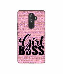 Amazon Brand - Solimo Designer Girl Boss On Pink Sparkle UV Printed Soft Back Case Mobile Cover for Lenovo K8 Note