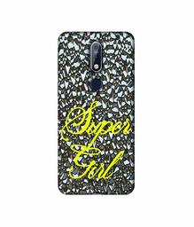 Amazon Brand - Solimo Designer Super Girl On Foil 3D Printed Hard Back Case Mobile Cover for Nokia 7.1