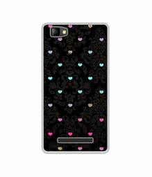 Amazon Brand - Solimo Designer Heart Texture UV Printed Soft Back Case Mobile Cover for Lyf Flame 8