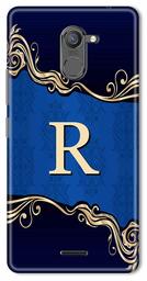 Amazon Brand - Solimo Designer Blue Pattern Alphabet-R 3D Printed Hard Back Case Mobile Cover for Infinix Hot 4 Pro