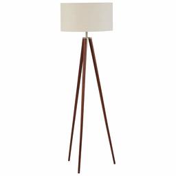 Stone & Beam Modern Tripod Floor Lamp, with Bulb, Ivory Shade, 19.0