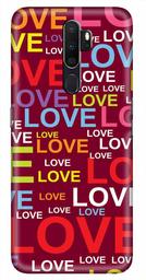 Amazon Brand - Solimo Designer Love Pattern Design 3D Printed Hard Back Case Mobile Cover for Oppo A9 (2020)