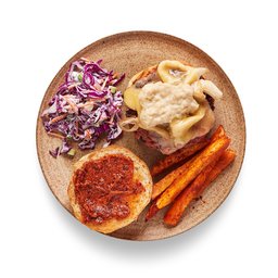 Amazon Meal Kits, Veggie Burger with Harissa Aioli & Smoked Eggplant, Serves 2