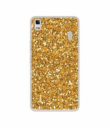 Amazon Brand - Solimo Designer Golden Sparkle UV Printed Soft Back Case Mobile Cover for Lenovo K3 Note / A7000