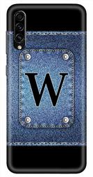 Amazon Brand - Solimo Designer Button Jeans Alphabet-W 3D Printed Hard Back Case Mobile Cover for Samsung Galaxy A50s