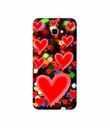 Amazon Brand - Solimo Designer Heart Texture on Glitters 3D Printed Hard Back Case Mobile Cover for Samsung Galaxy J4 Plus