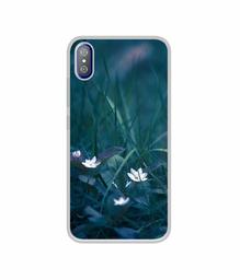 Amazon Brand - Solimo Designer White Flower UV Printed Soft Back Case Mobile Cover for i Kall K8