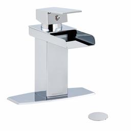 AmazonBasics Robinet de salle de bain cascade chrome poli