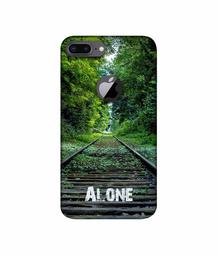 Amazon Brand - Solimo Designer Alone 3D Printed Hard Back Case Mobile Cover for Apple iPhone 8 Plus (with Logo Cut)