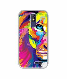 Amazon Brand - Solimo Designer Funny Cat Pattern Print UV Printed Soft Back Case Mobile Cover for Panasonic P100