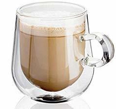 Set of 2 Double Walled Cappuccino Glasses 550 ml …