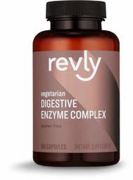 Amazon Brand - Revly Digestive Enzyme Complex, 180 Count Capsules, 90 Servings