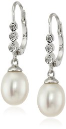 [Find] Amazon Collection K White Gold Freshwater Cultured Pearl (9.5-10 mm) and daiyamondodoroppupiasu