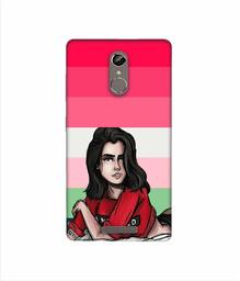 Amazon Brand - Solimo Designer Lady Vector with Line 3D Printed Hard Back Case Mobile Cover for Gionee S6s