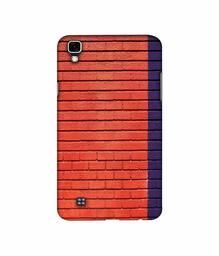 Amazon Brand - Solimo Designer Red and Purple Brick 3D Printed Hard Back Case Mobile Cover for LG X Power