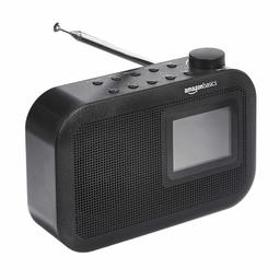 AmazonBasics – Radio portátil DAB/DAB+/FM con pantalla en color, negro