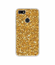 Amazon Brand - Solimo Designer Golden Sparkle UV Printed Soft Back Case Mobile Cover for Lenovo A5