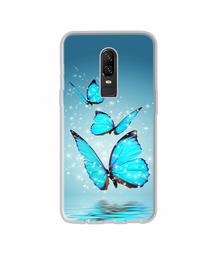 Amazon Brand - Solimo Designer Flying Butterflies UV Printed Soft Back Case Mobile Cover for OnePlus 6