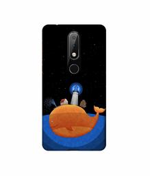 Amazon Brand - Solimo Designer Whale 3D Printed Hard Back Case Mobile Cover for Nokia 6.1 Plus