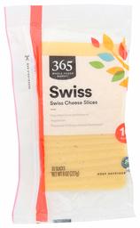 365 by Whole Foods Market, Cheese Slices, Swiss (10 slices), 8 Ounce