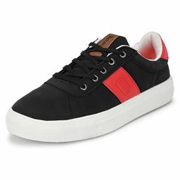 Bourge Men's Magic-27 Black and Red Sneakers-6 UK (40 EU) (7 US) (Magic-27-06)