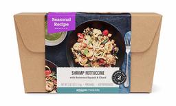 Amazon Meal Kits, Shrimp Fettucine with Butternut Squash & Chard, Serves 2