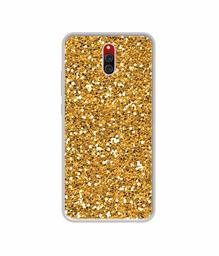 Amazon Brand - Solimo Designer Golden Sparkle UV Printed Soft Back Case Mobile Cover for Xiaomi Redmi 8A Dual