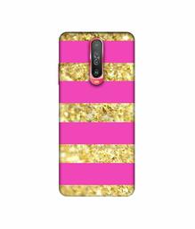 Amazon Brand - Solimo Designer Golden Stripes 3D Printed Hard Back Case Mobile Cover for Poco X2 / Mi Redmi K30