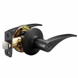 AmazonBasics Victory Door Lever With Lock, Privacy, Oil Rubbed Bronze