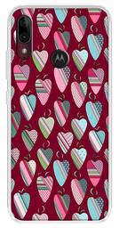 Amazon Brand - Solimo Designer Multicolor Heart Art Vectors Red Pattern Design Printed Soft Back Case Mobile Cover for Motorola Moto E6s / Motorola Moto E6 Plus