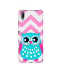 Amazon Brand - Solimo Designer Sky Blue Owl 3D Printed Hard Back Case Mobile Cover for Vivo V11 Pro