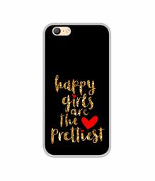 Amazon Brand - Solimo Designer Happy Girls are The Prettiest UV Printed Soft Back Case Mobile Cover for Oppo A57