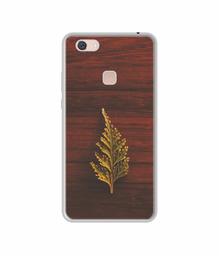 Amazon Brand - Solimo Designer Leaf on Wood UV Printed Soft Back Case Mobile Cover for Vivo Z10