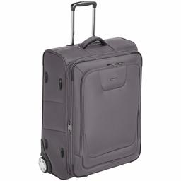 AmazonBasics Premium Upright Expandable Softside Suitcase with TSA Lock - 26 Inch, Grey