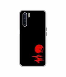 Amazon Brand - Solimo Designer Red Moon UV Printed Soft Back Case Mobile Cover for Oppo F15