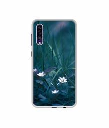 Amazon Brand - Solimo Designer White Flower UV Printed Soft Back Case Mobile Cover for Samsung Galaxy A30s