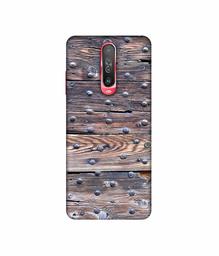 Amazon Brand - Solimo Designer Wooden Blocks Check 3D Printed Hard Back Case Mobile Cover for Poco X2 / Mi Redmi K30