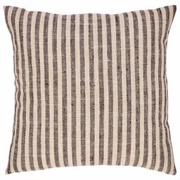 Amazon Brand – Stone & Beam Rustic Stripe Throw Pillow - 17 x 17 Inch, Thunder