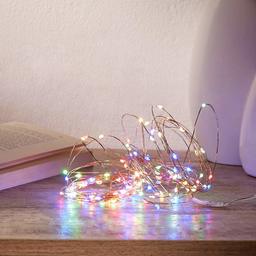 Amazon Brand - Solimo 100 LED Copper String Light for Decoration, USB Powered, Multicolor