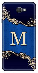 Amazon Brand - Solimo Designer Blue Pattern Alphabet-M 3D Printed Hard Back Case Mobile Cover for Samsung Galaxy J7 Prime